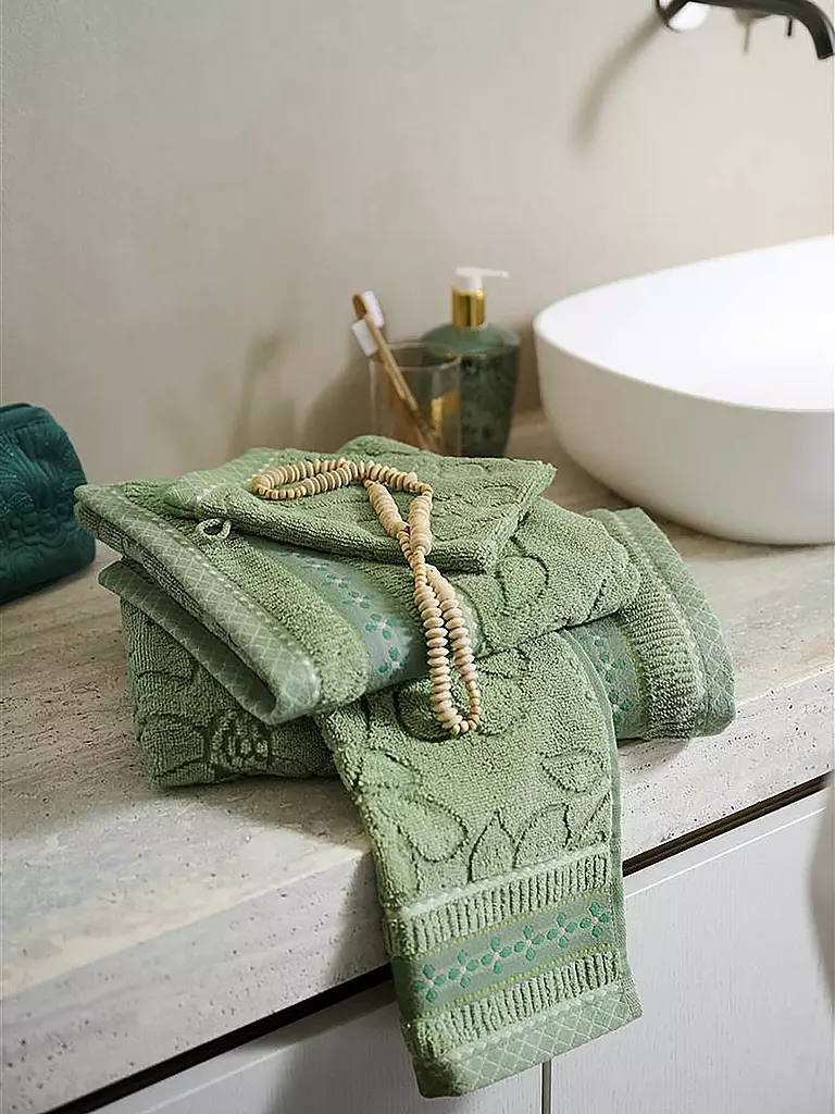 PIP STUDIO Gästetuch  JASMIN JACQUARD 30x50cm Green grün