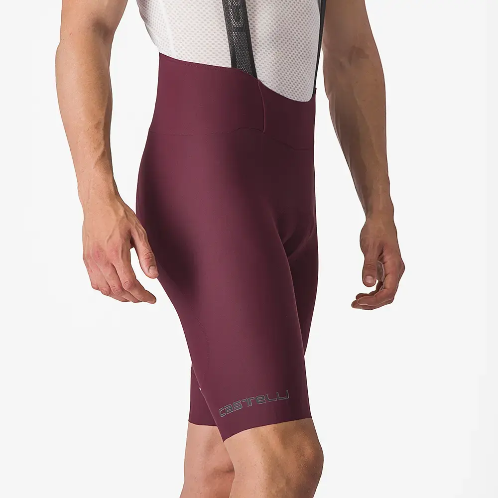 Castelli Espresso Fietsbroek Kort Donkerrood Heren