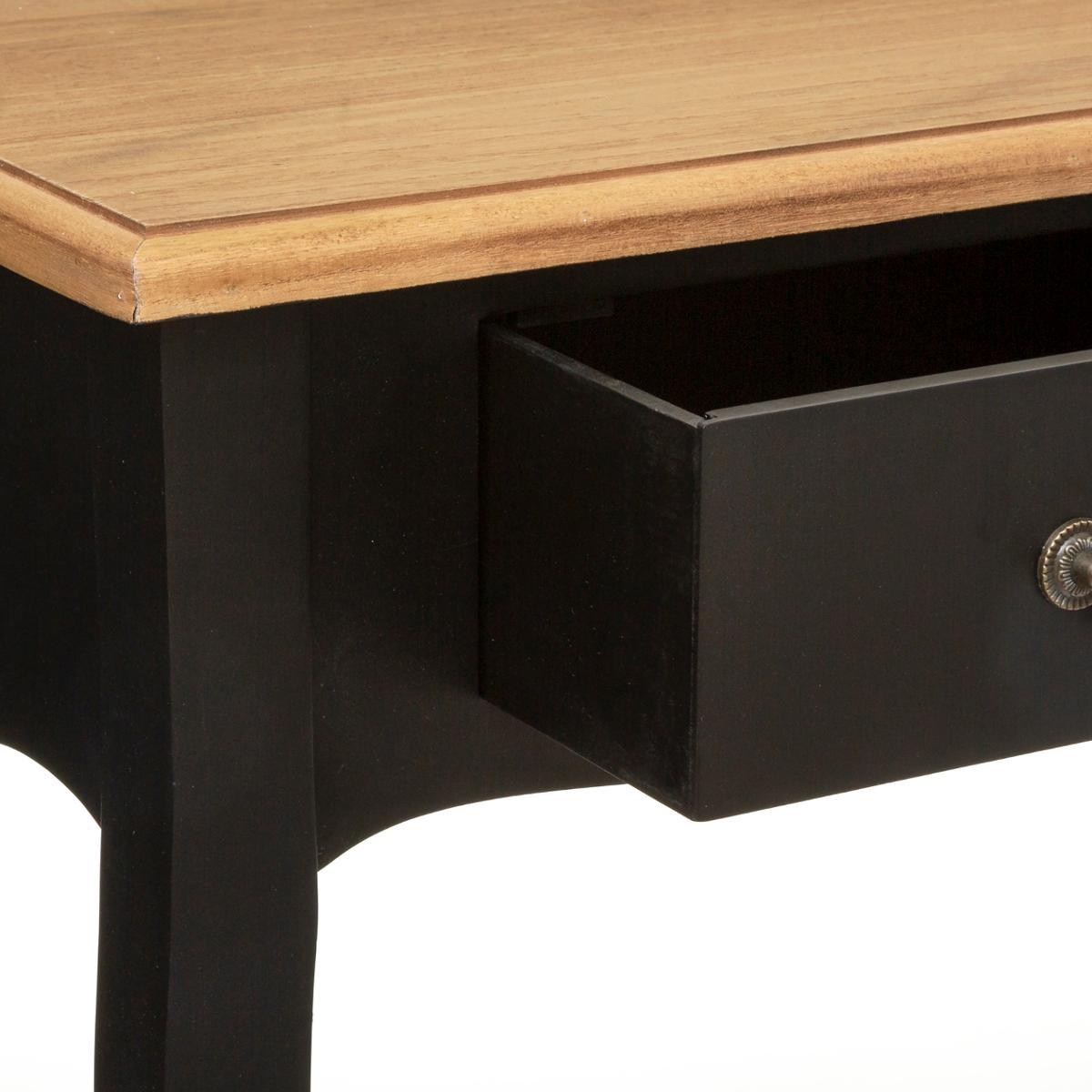 CONSOLE 2 TIROIRS NOIR CHRYSA