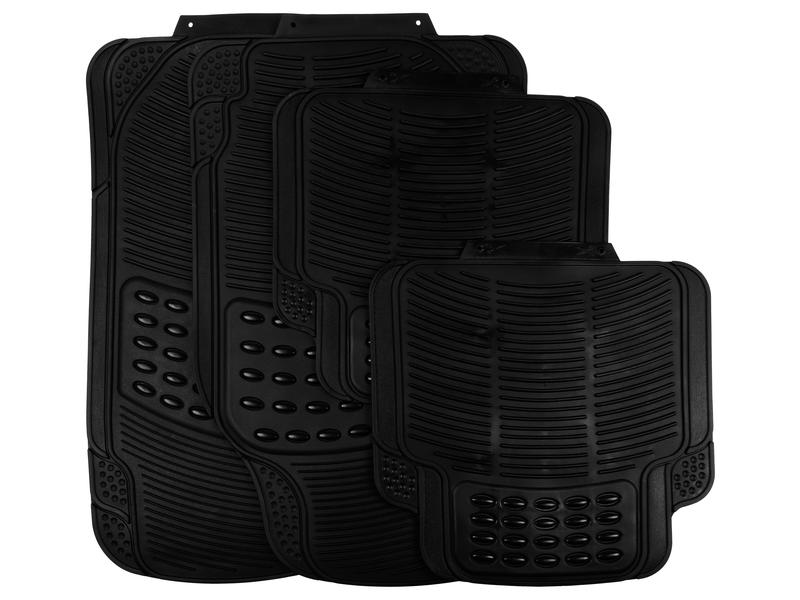FTM Automatte Set 4-teilig Praktische Fussunterlagen fürs Auto aus strapazierfähigem PVC