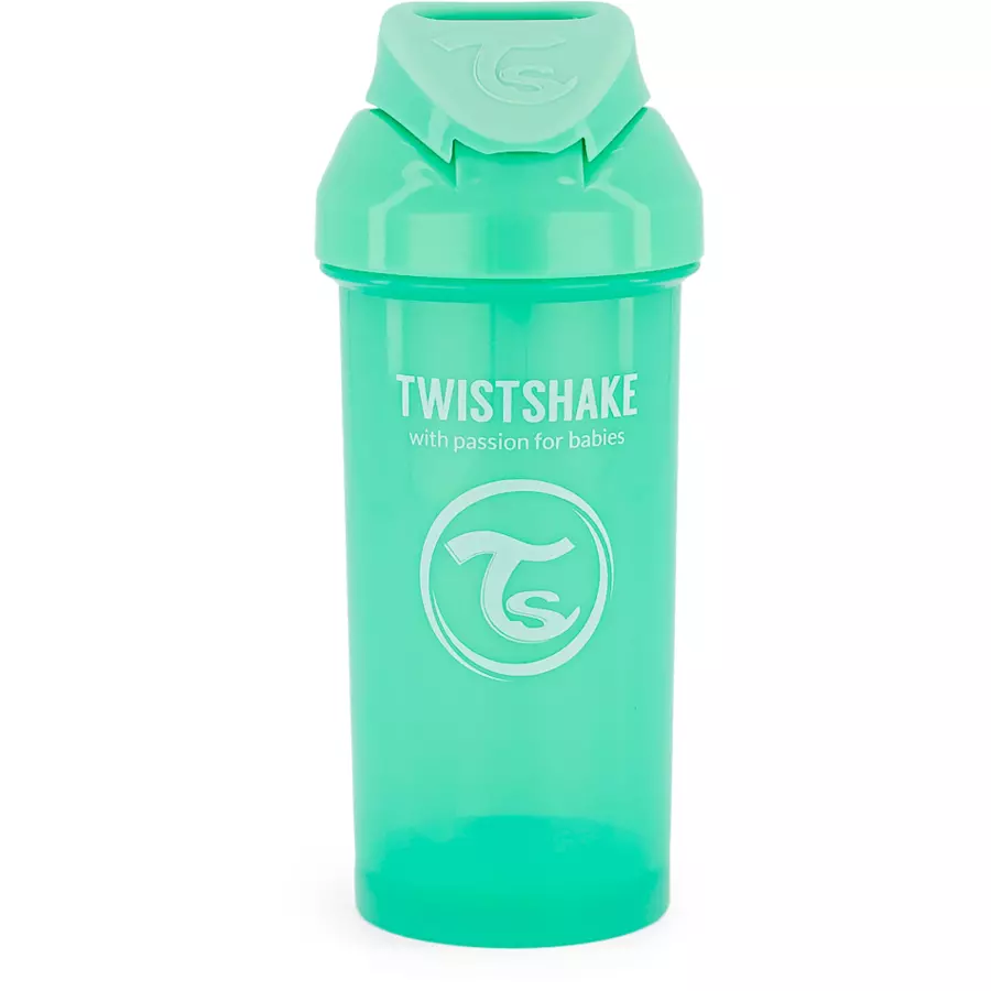 TWISTSHAKE Strohhalmbecher 360 ml in pastell grün
