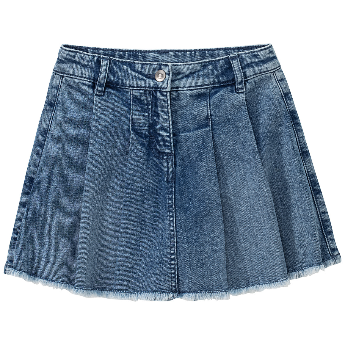 Topolino Mädchen Jeans-Hosenrock mit Falten blau
