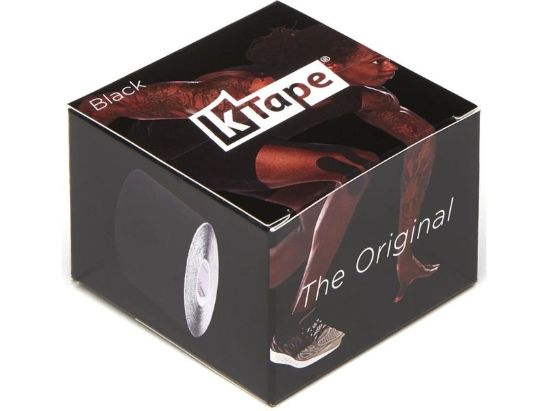 K-Tape K-Tape schwarz 5 cm x 5 m Atmungsaktives Kinesiology Tape für Muskeln und Gelenke