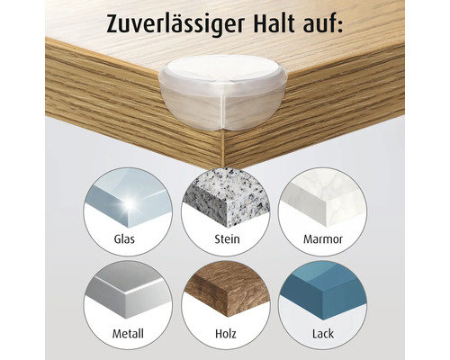 Reer transparante kunststof hoekbeschermers, 12 stuks