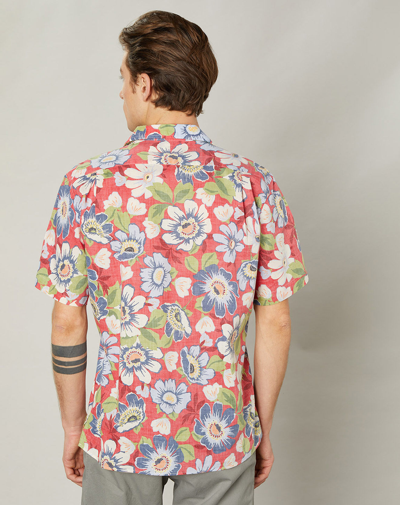 Hartford Chemise regular Palm rouge