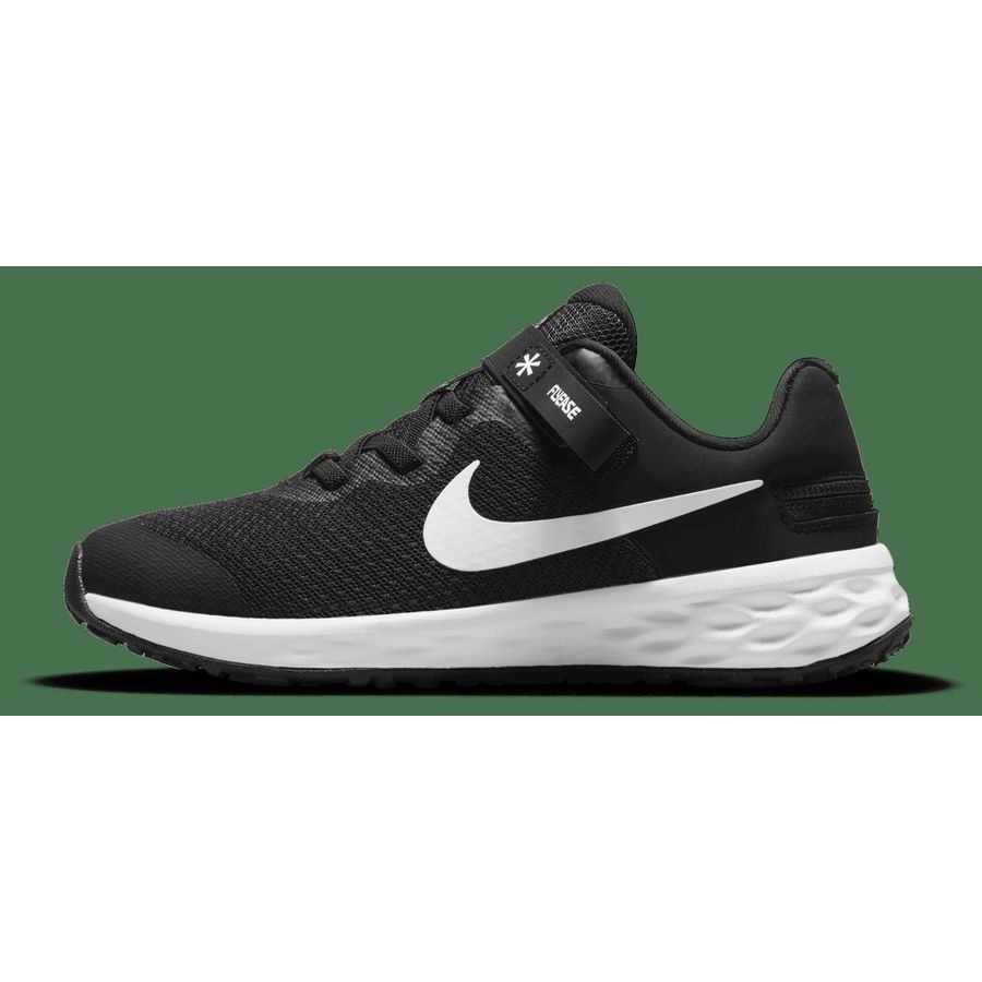 Nike Revolution 6 FlyEase Little Ki BLACK/WHITE-DK SMOKE GREY