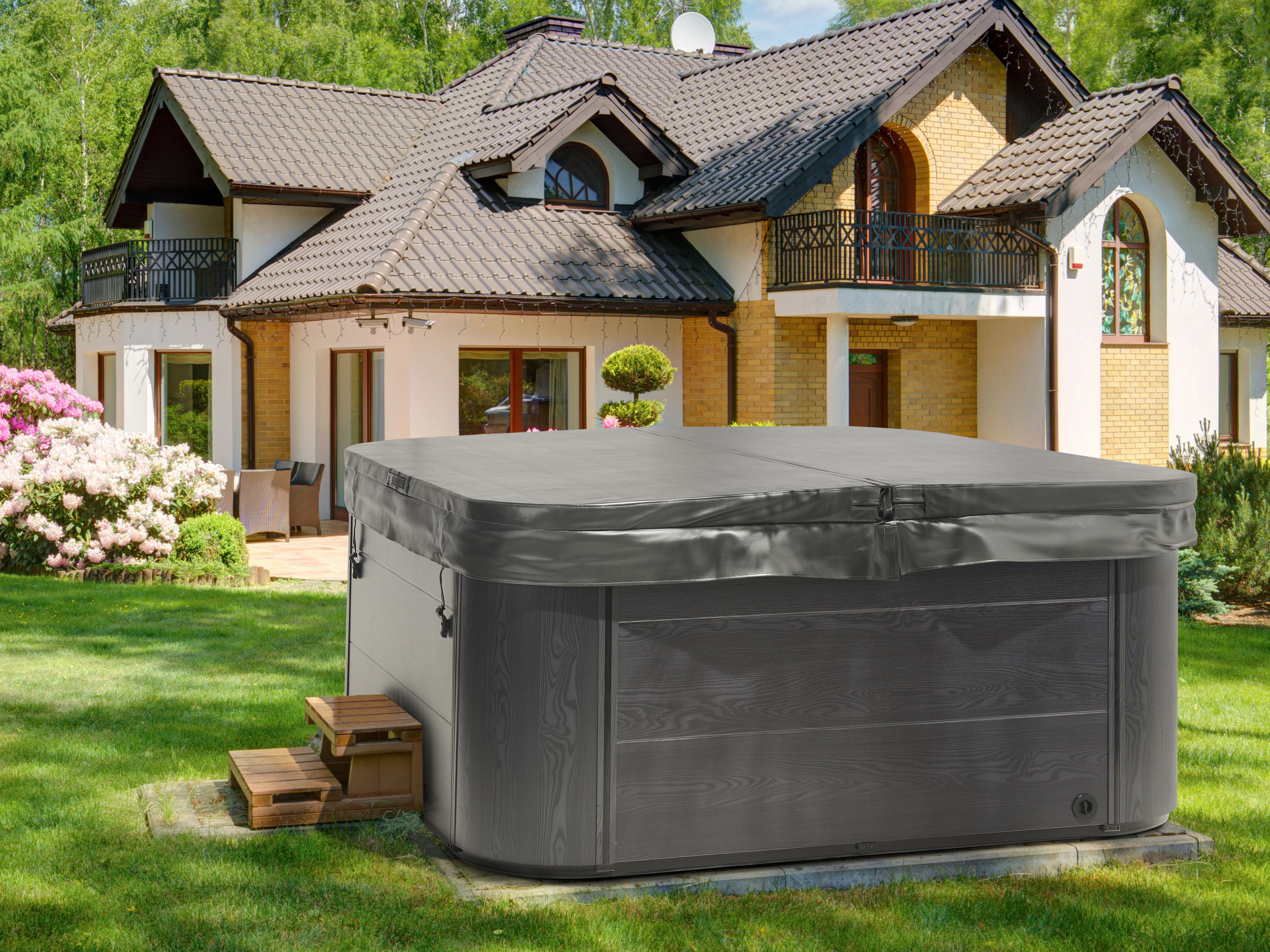 Buiten hottub met LED LASTARRIA Grafietgrijs