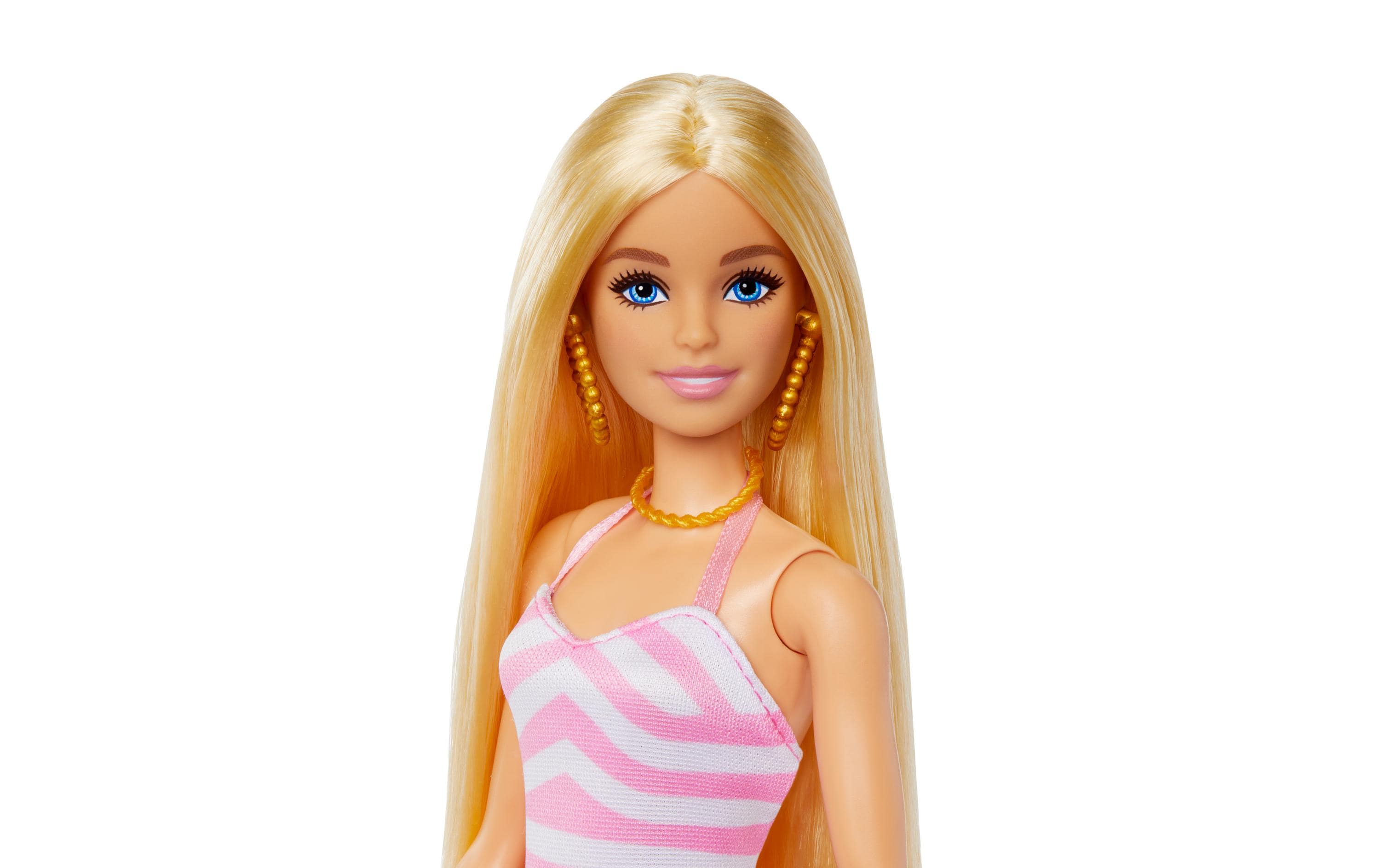 Puppe Strandtag BarbieBlonde Barbie-Puppe mit Badeanzug und Strand-Accessoires