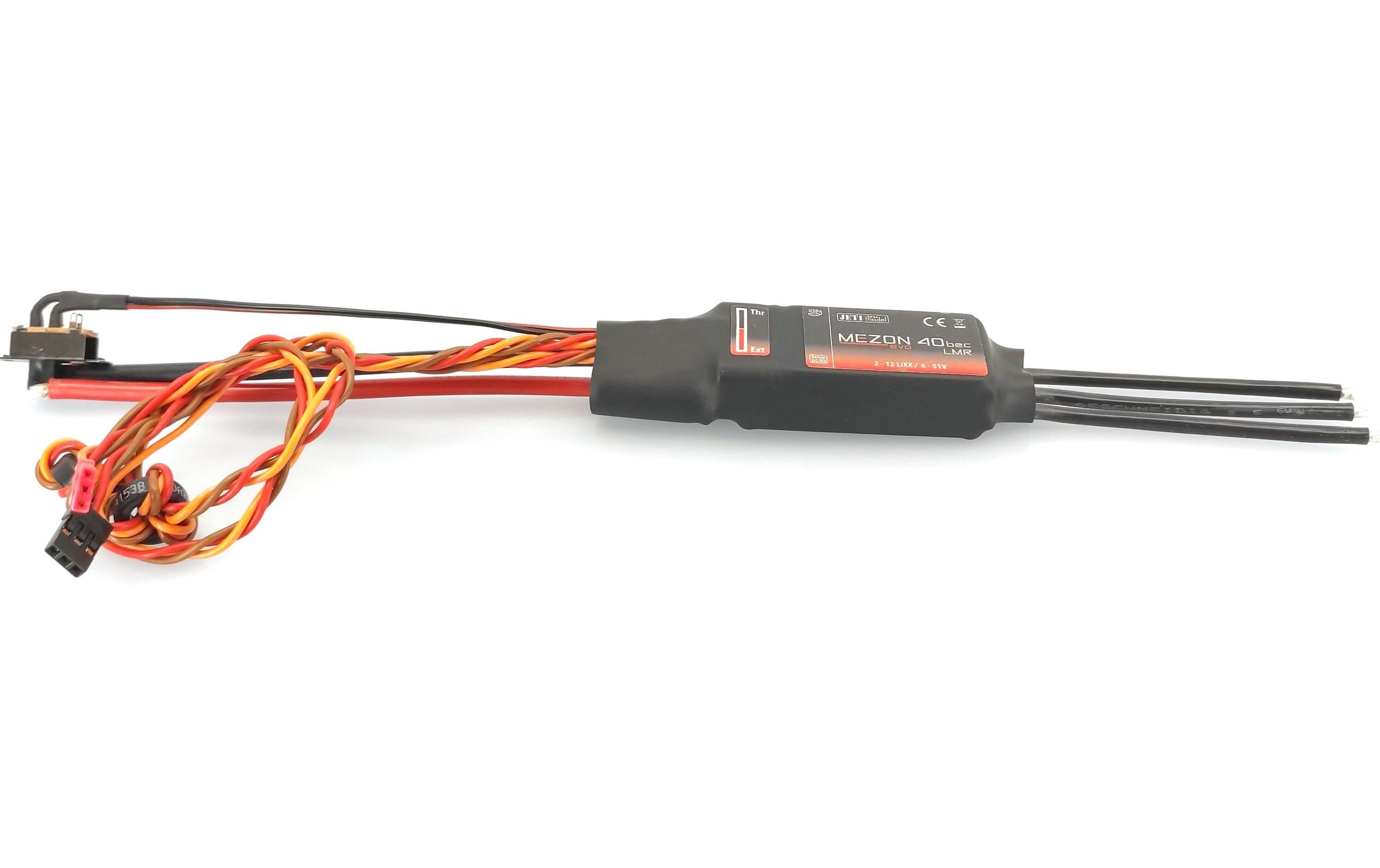 Brushless Regler MEZON EVO 40 BEC LMR 40A, 2-12S<br>40A Brushless ESC mit Telemetrie für Flugmodelle