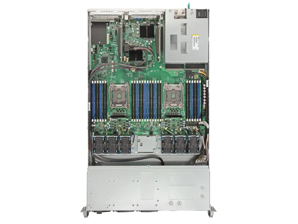 Intel Server System R1208WT2GSR - Server - rack-monterbar 1U - 2-vejs - uden CPU - RAM 0 GB - SATA - hot-swap 2.5