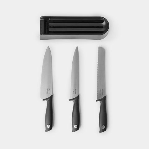 Tasty  Lade messenblok plus 3 messen 123023 - Dark Grey