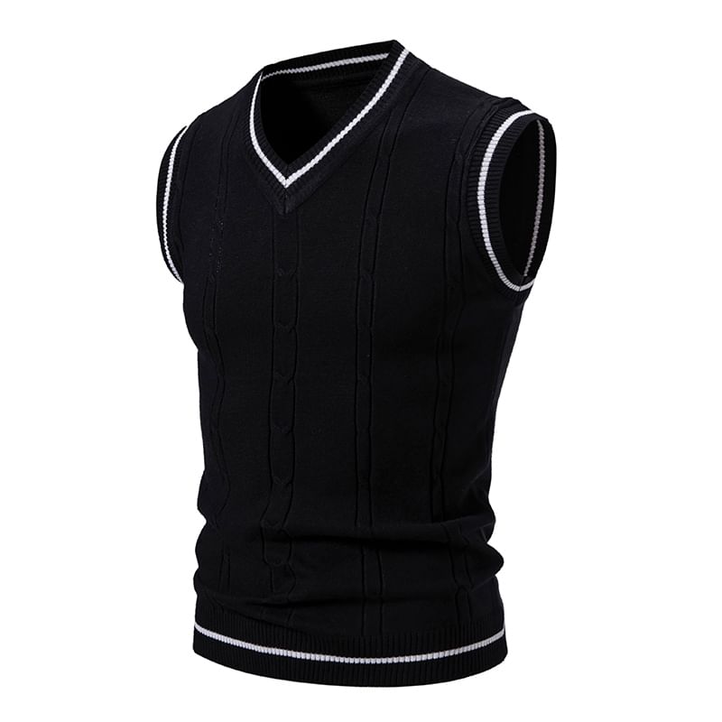 Fireon - V-hals vest met contrasterende rand