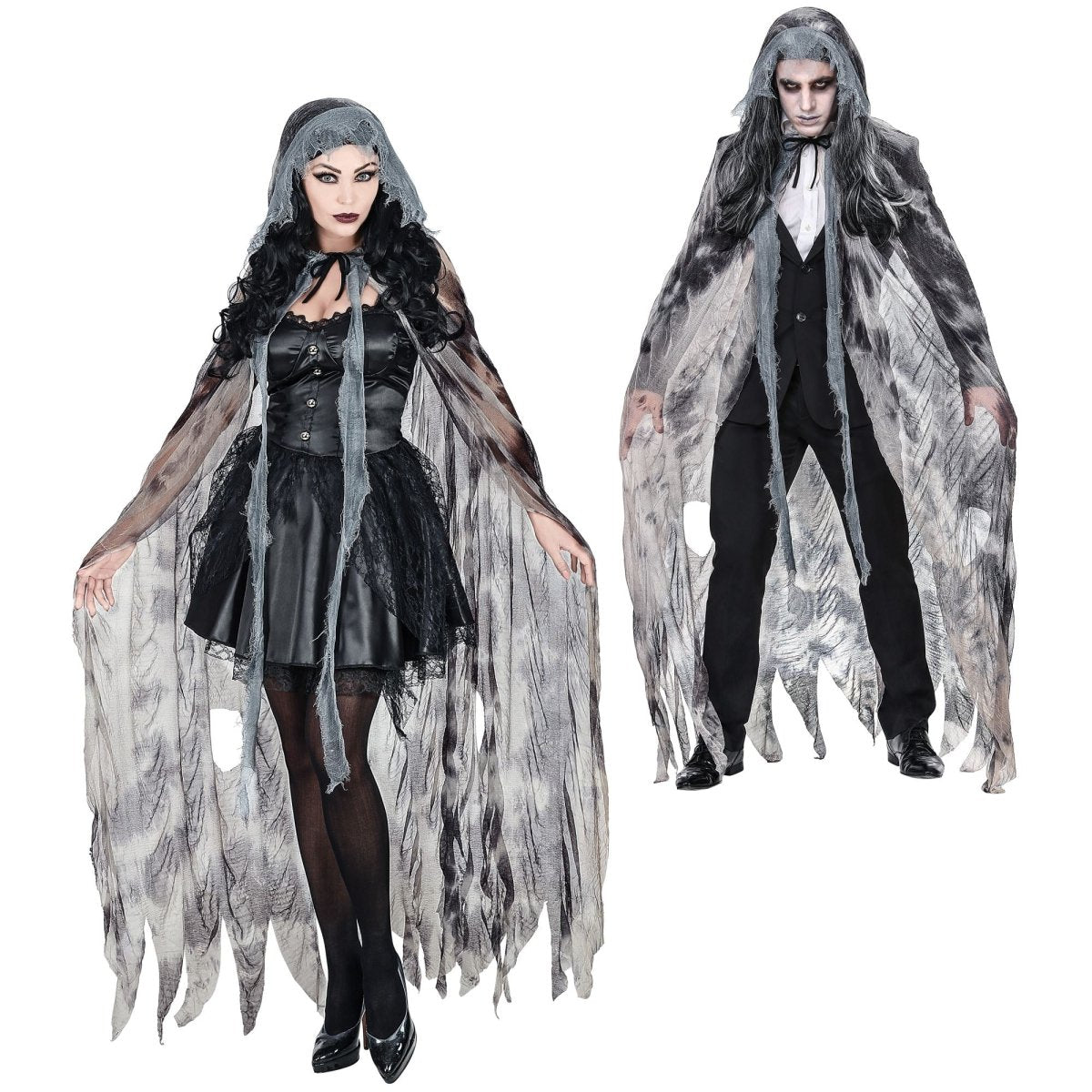 Halloween Cape Grijs Geest