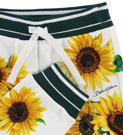 Dolce & Gabbana Sweatpants - Sunflower - Hvid/Mørke Grøn