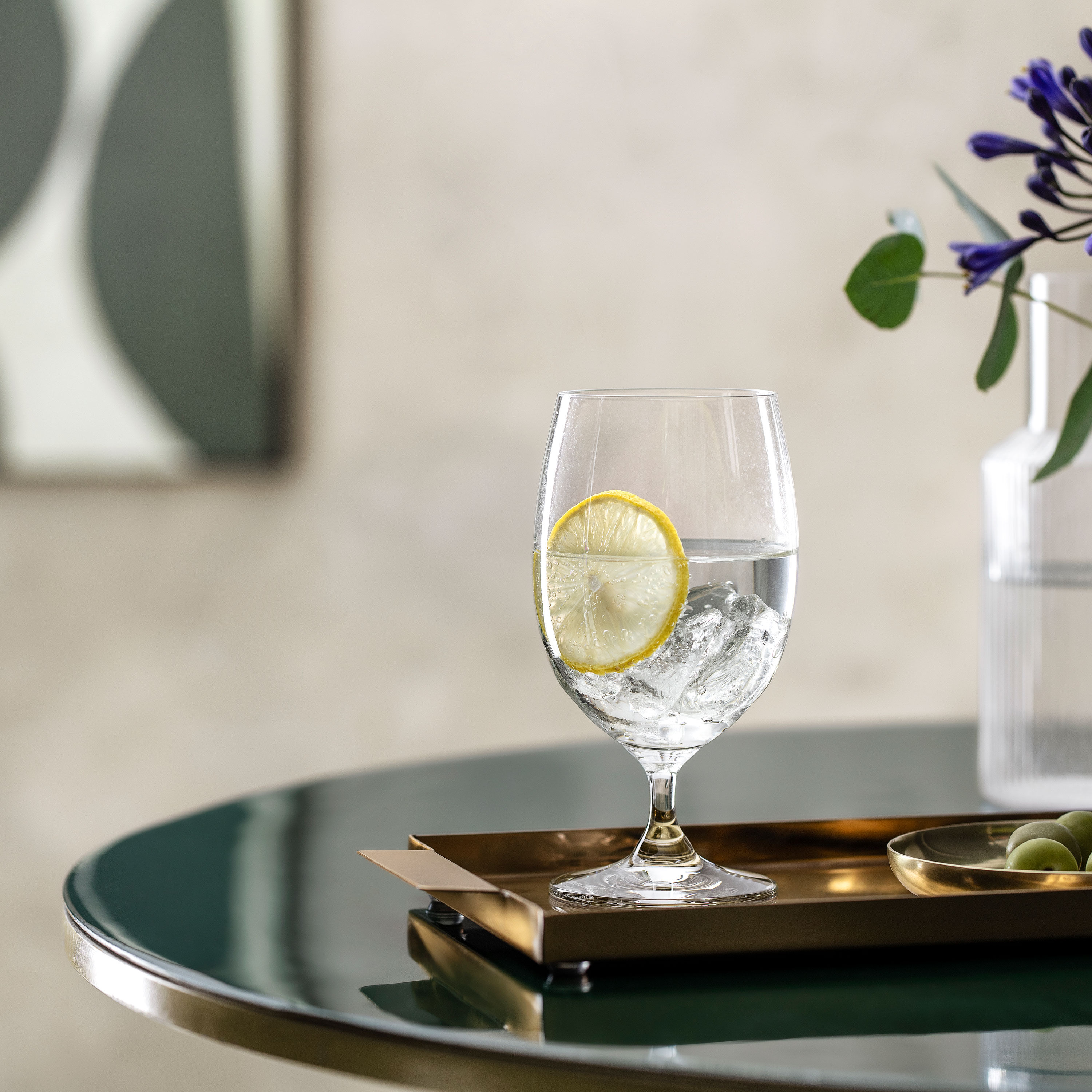La Divina Water goblet Clear, 8.5 oz, crystal glass