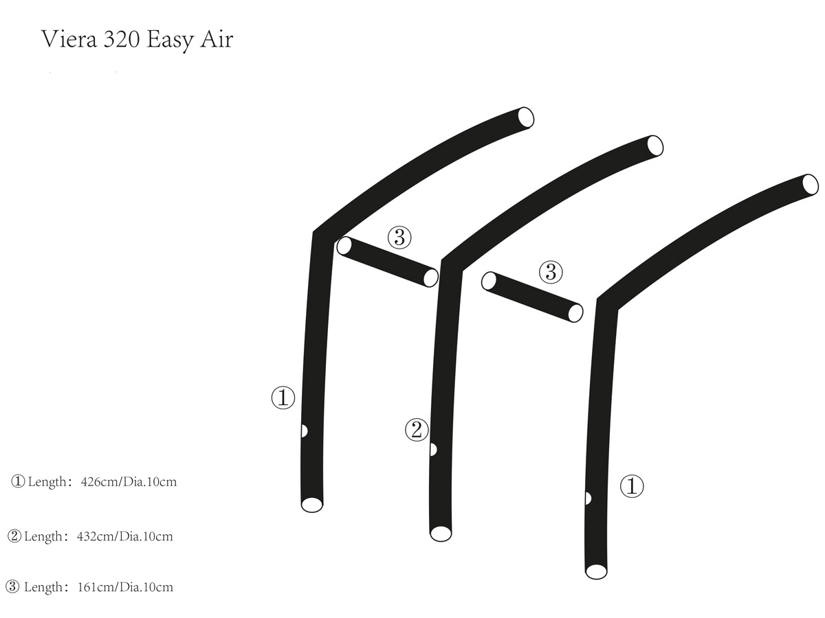 Obelink Viera/Palma 320 Easy Air hoofd airtube links/rechts