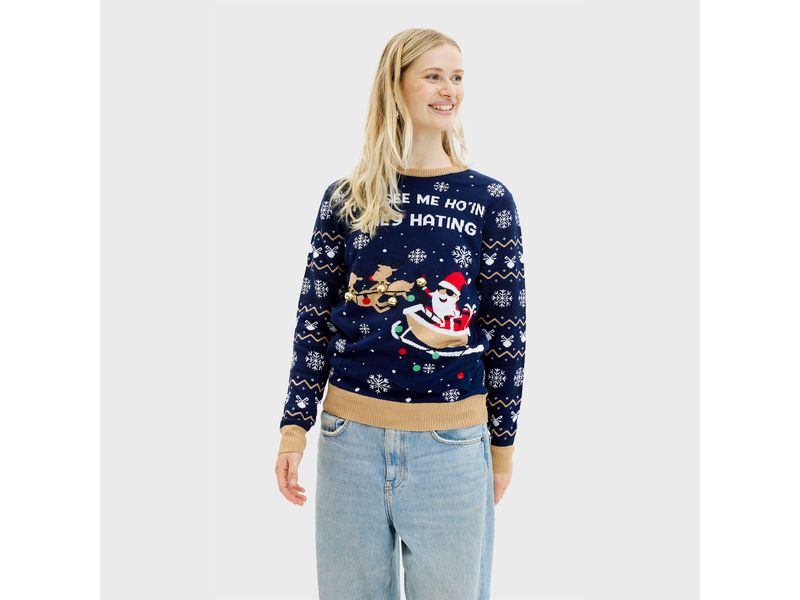 Christmas Sweats They see me ho’ing LED Sweater M Weihnachtspullover