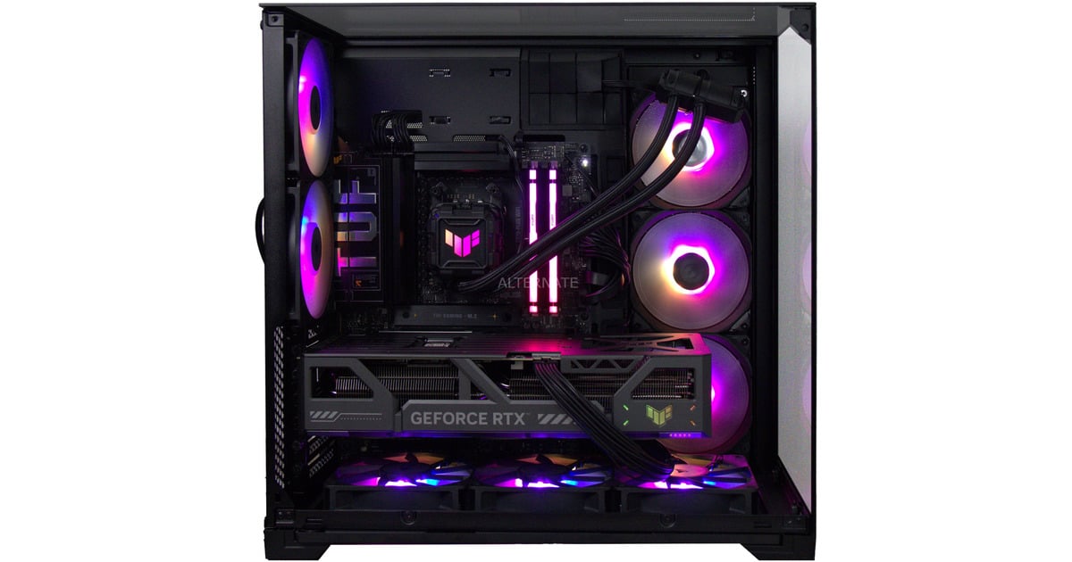 ALTERNATERyzen 7 - RTX 5080 Gaming pc Powered by ASUS  (Zwart | R7 9800X3D | RTX 5080 | 32 GB | 2 TB SSD)
