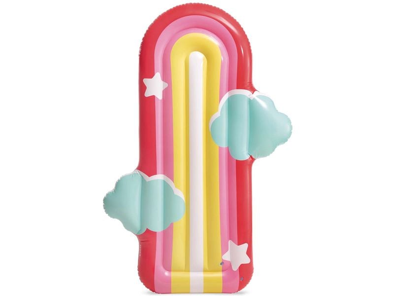 Intex Luftmatratze Rainbow Cloud Float Aufblasbares Spielzeug für Pool & Strand