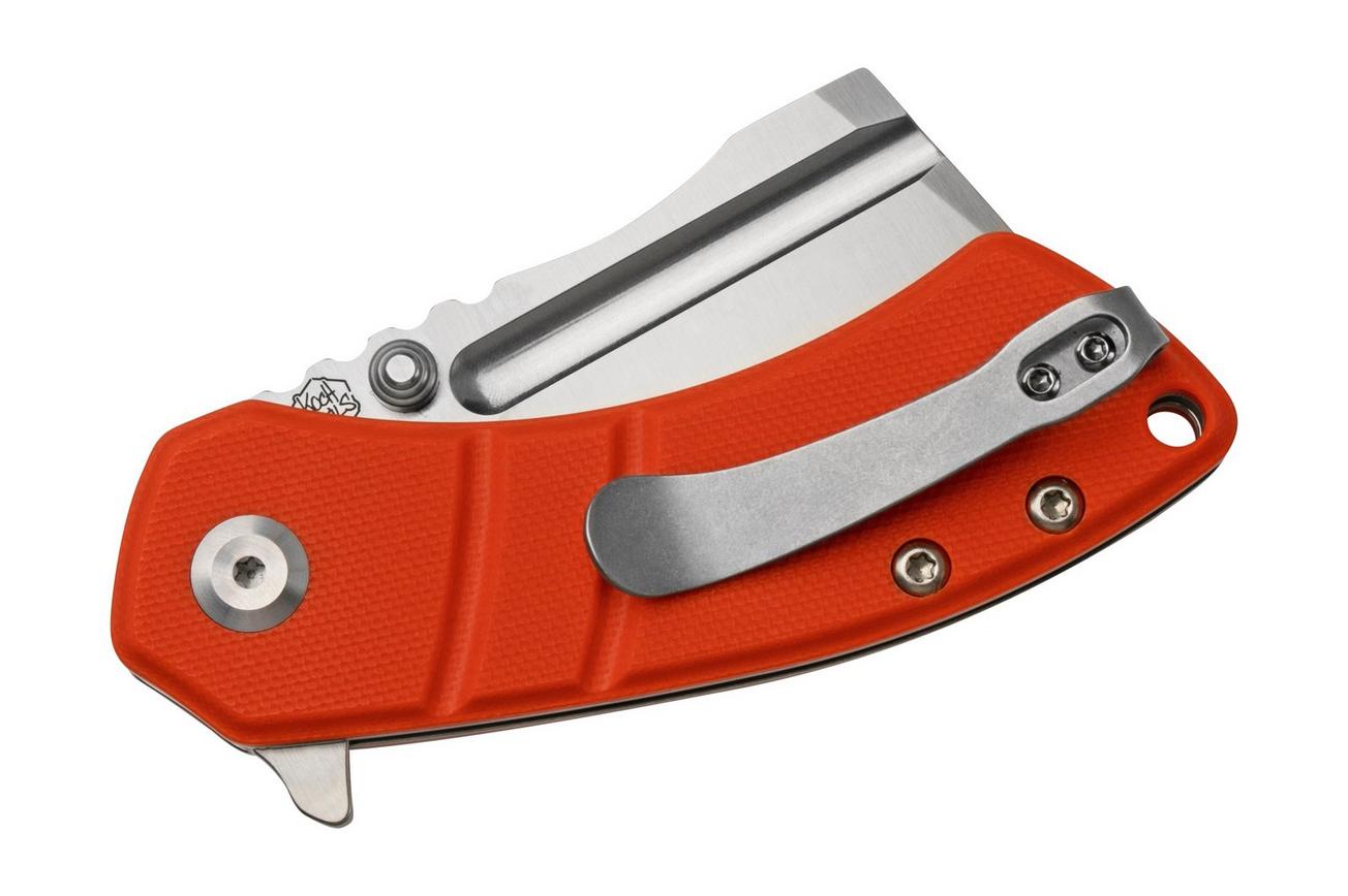 Kansept Korvid M T2030A6 Stonewashed, Orange G10 zakmes, Justin Koch design