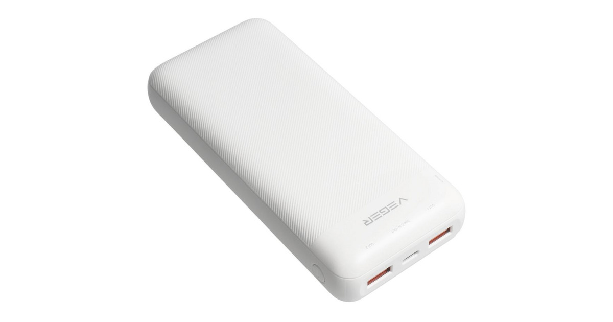 VEGERL20S powerbank 20.000 mAh  (Wit)