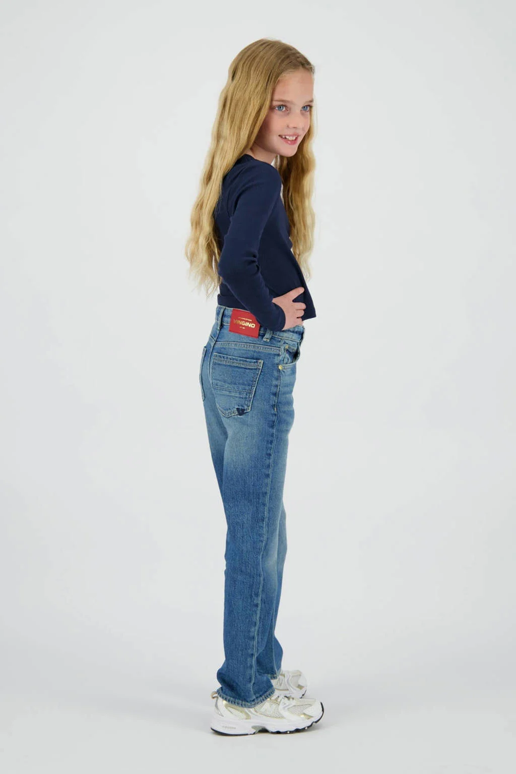 Vingino relaxed regular waist regular fit jeans medium blue denim