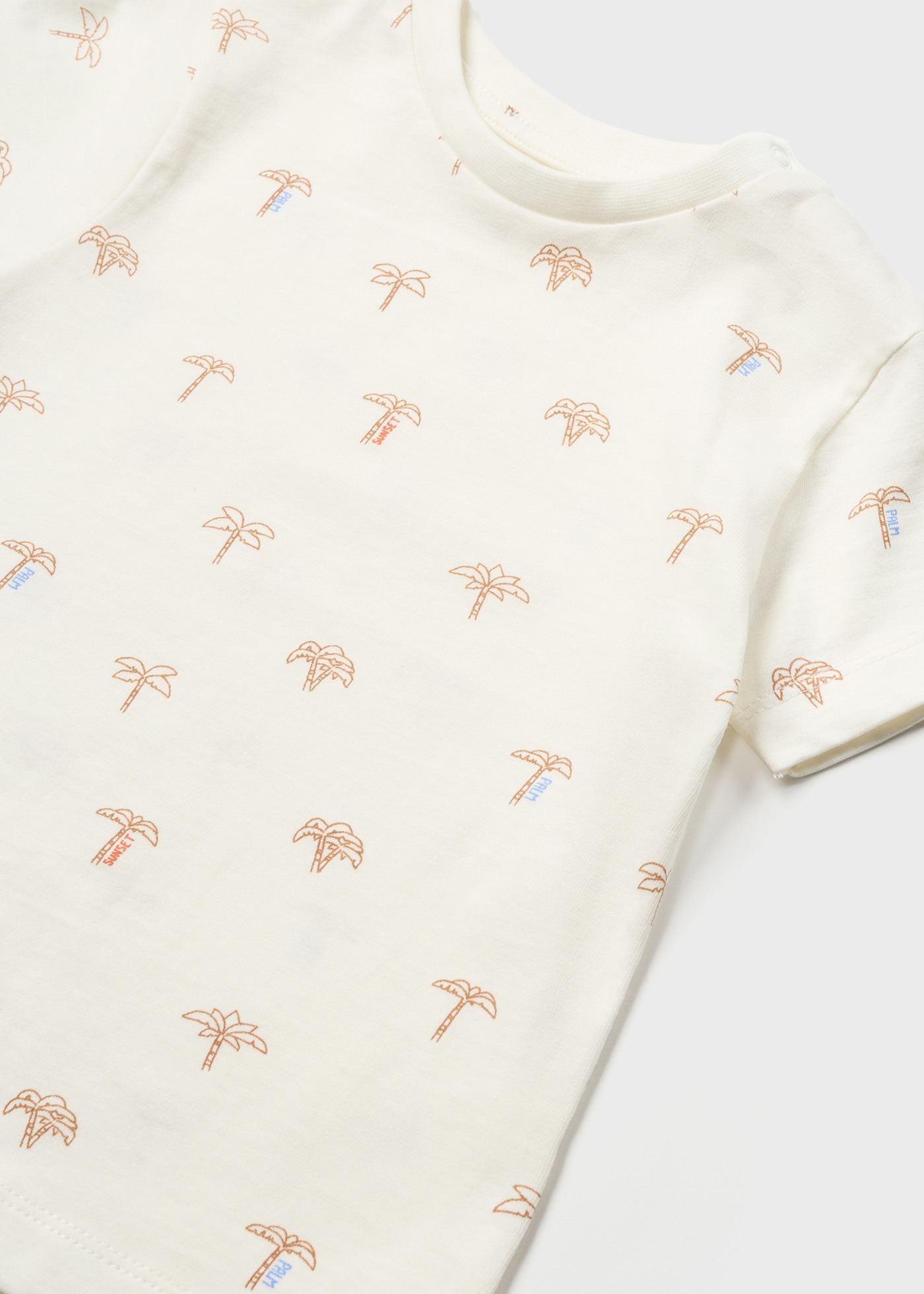 Conjunto de 2 camisetas infantis de manga curta em algodão sustentável