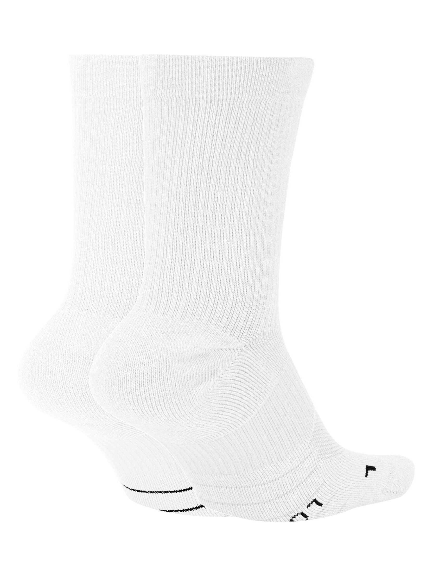 Wit/zwart - Nike Multiplier sokken met ronde hals - 2 Paar
