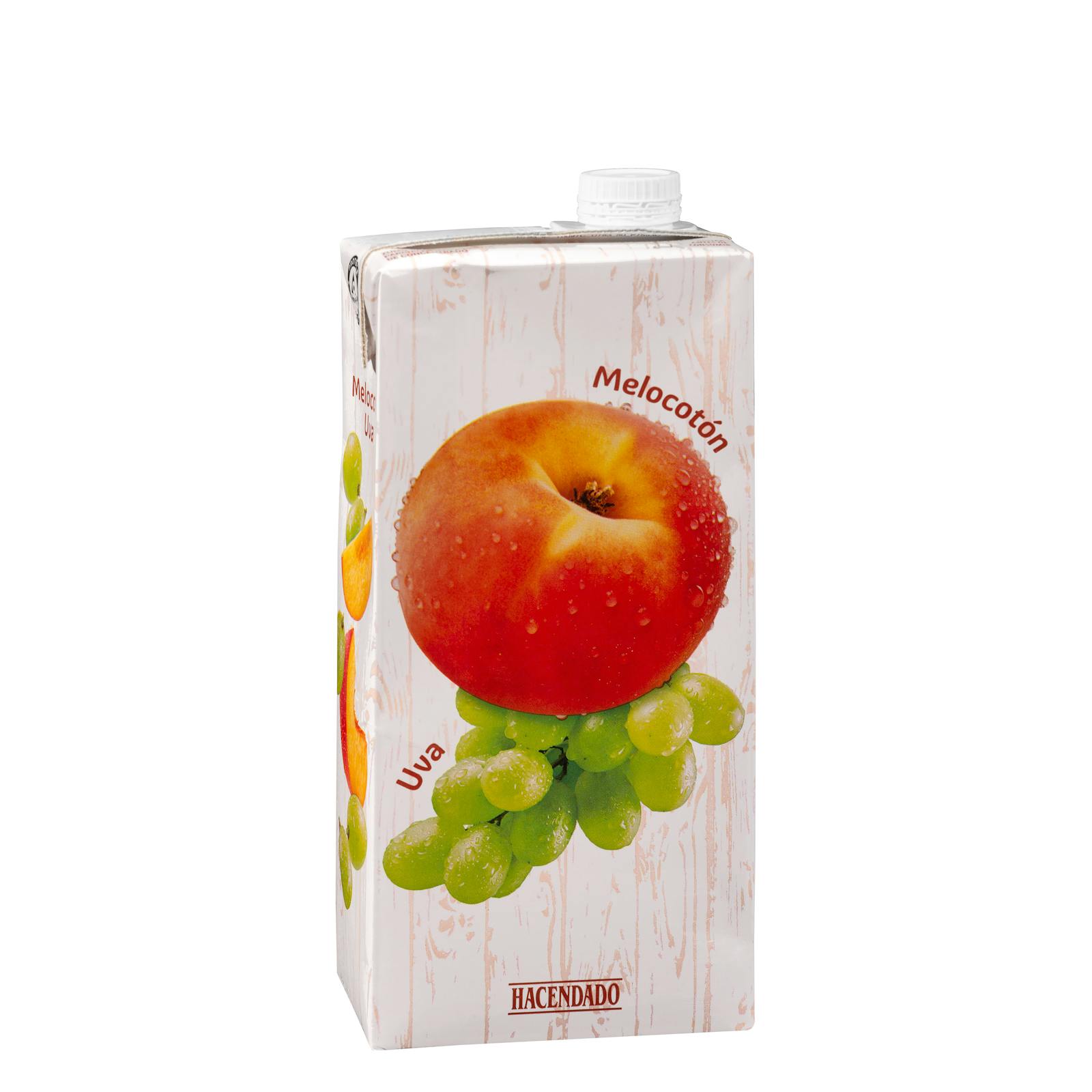 Jus de pêche et de raisin Hacendado