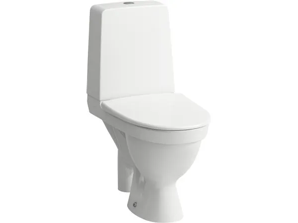Laufen Kompas skruemonteret toilet med åben S-lås og åben skyllekant