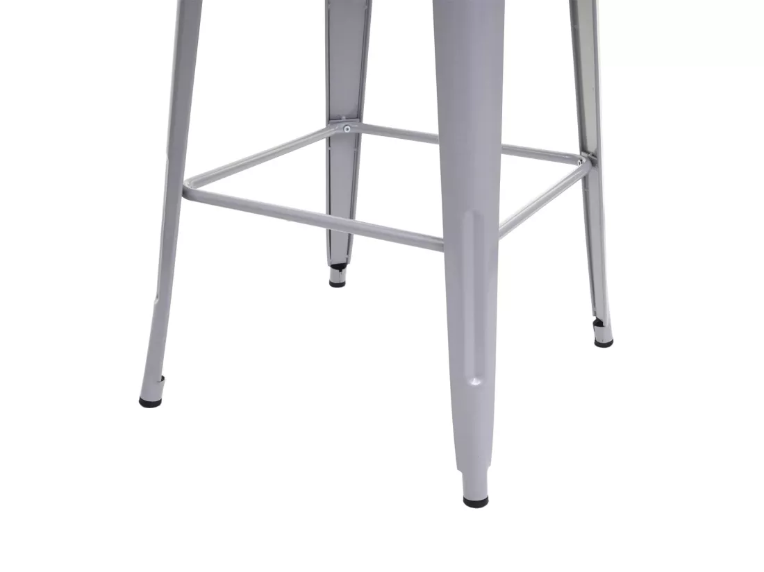 Table haute MCW-A73, plateau en bois inclus, gris
