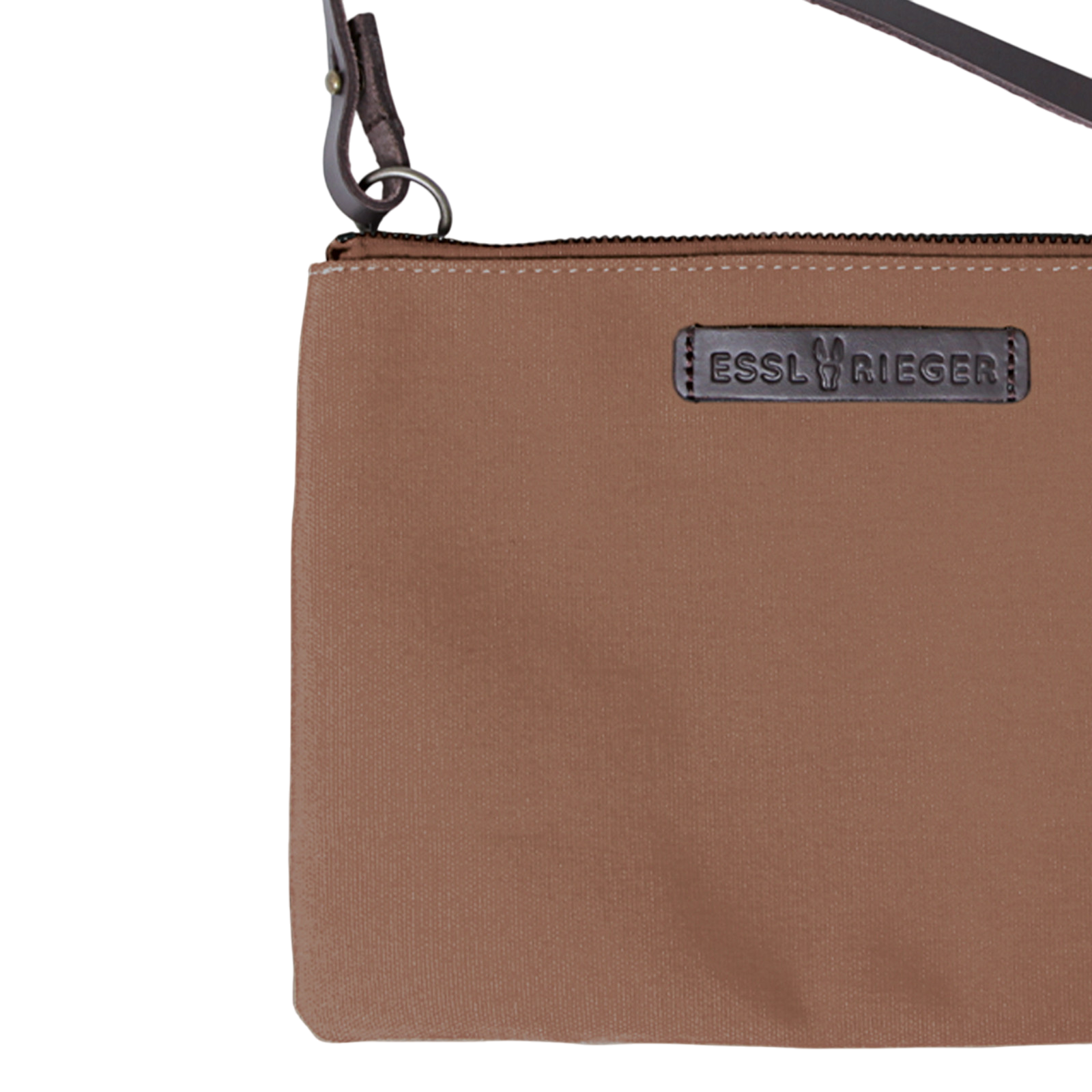 Clutch Charlie Mahagoni, Leder Braun