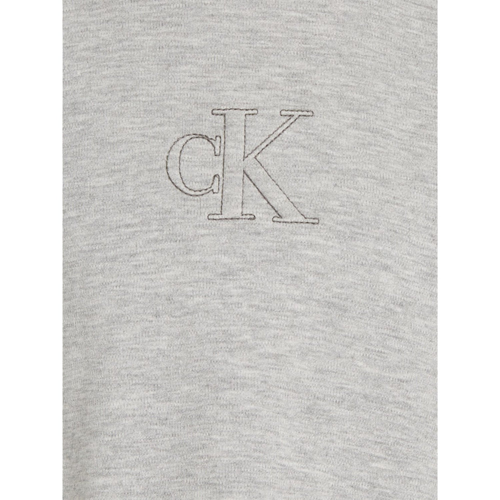Køb Calvin Klein Light Grey Heather Stitch Monogram T-Shirt | Luksusbaby