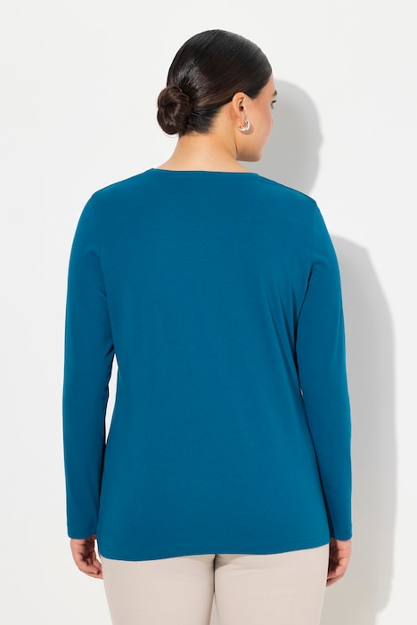 Shirt, Slim, Rundhalsausschnitt, Langarm