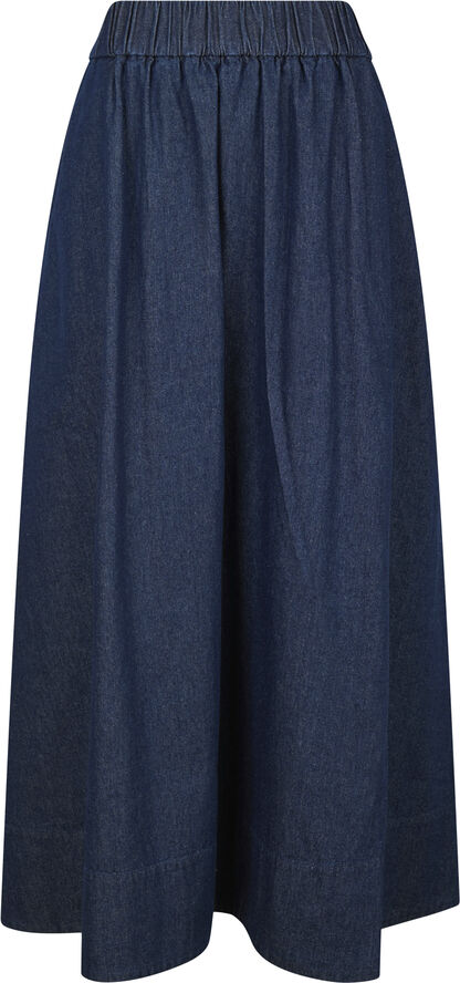 Neo Noir Yara Denim Long Skirt Dark blue