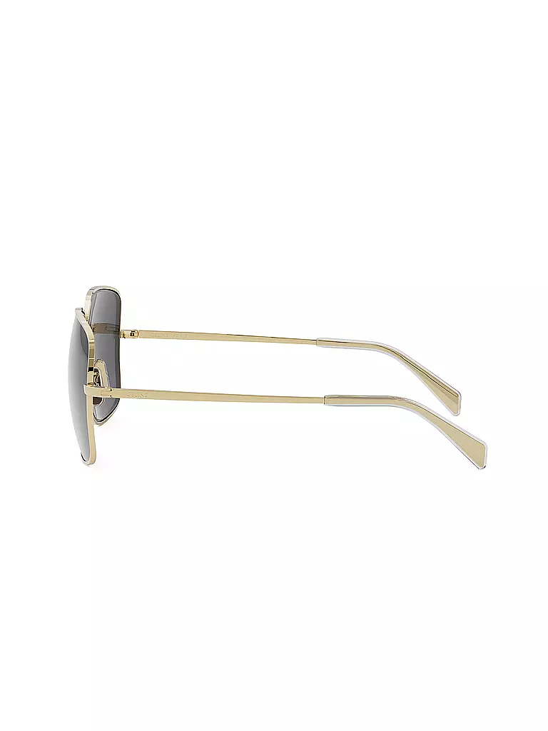 CELINE Rhinestone Triomphe goldene eckige Sonnenbrille gold