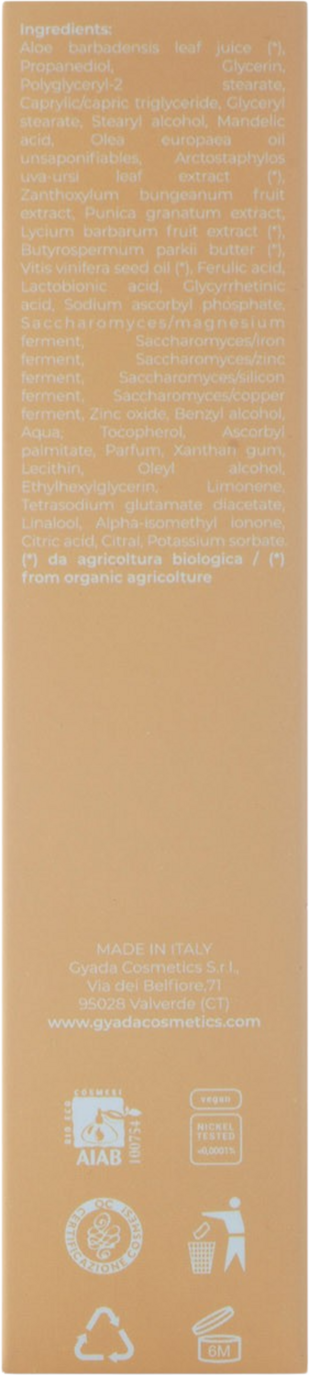 GYADA Cosmetics  Radiance Ausgleichende Gesichtscreme, 50 ml