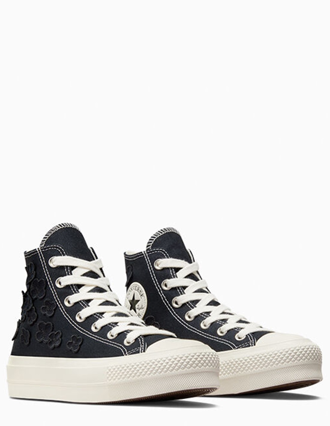 converse Sneakers Montantes Femme Ctas Lift Hi Noir/Blanc Toile