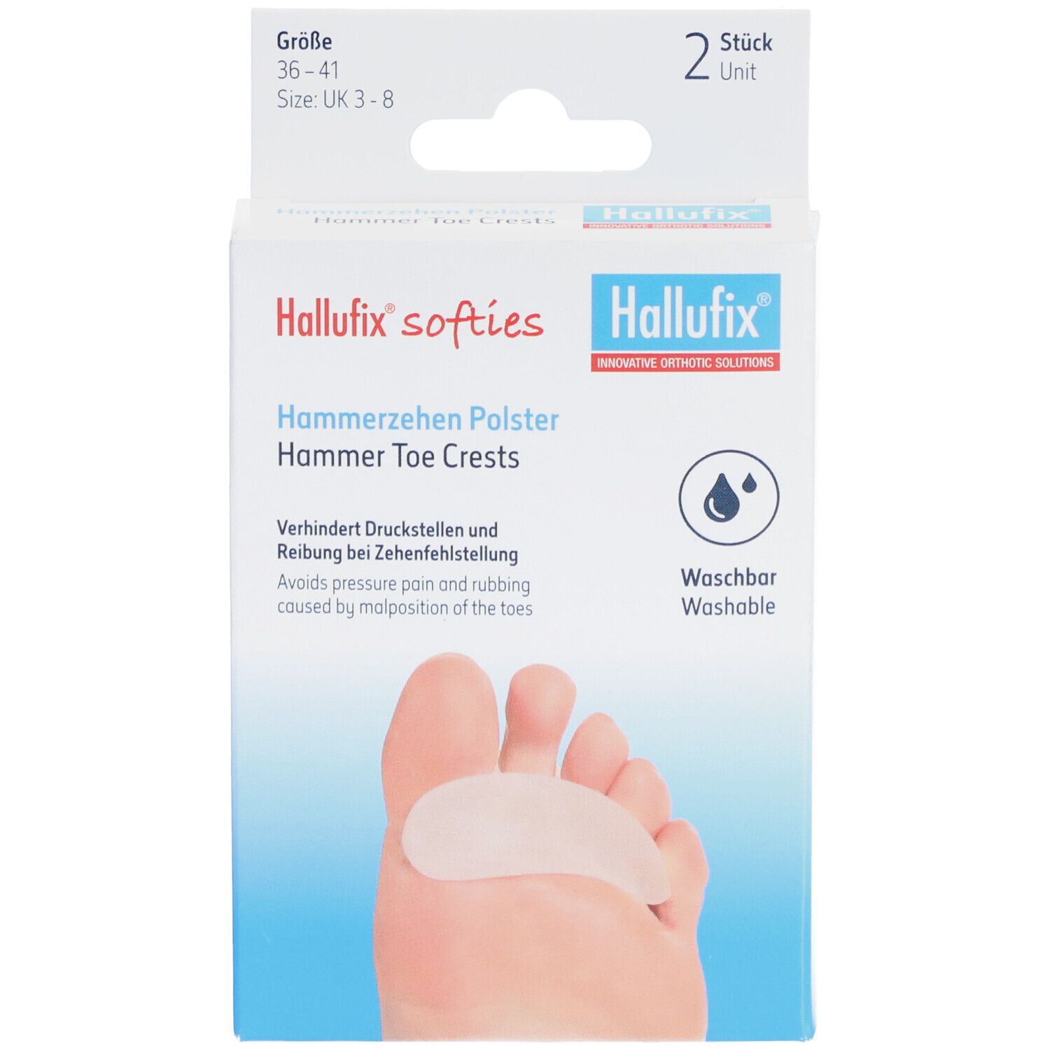 Hallufix® softies Hammerzehen Polster Gr. 36-41