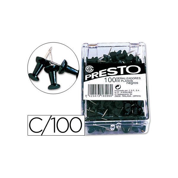 Presto Sinalizadores Preto Caixa 100 Un.