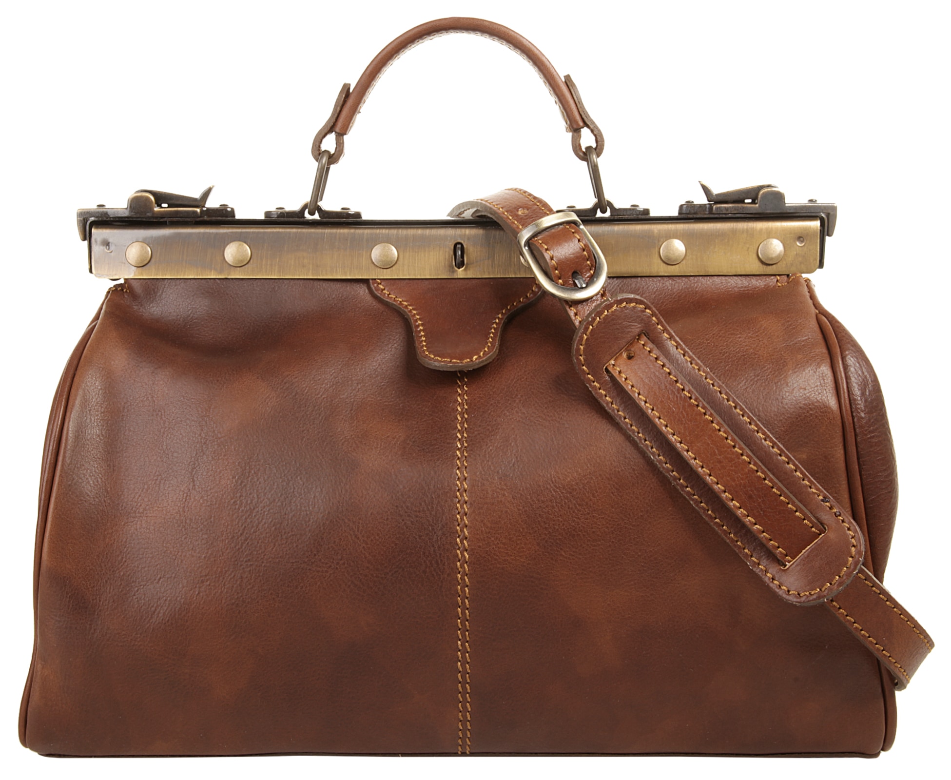 Piké Henkeltasche echt Leder, Made in Italy