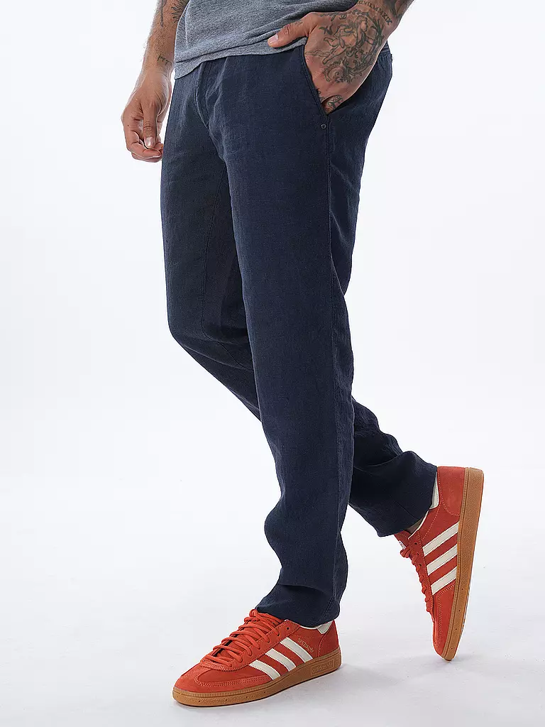 BRAX Leinenhose FABIO LDX Modern Fit dunkelblau