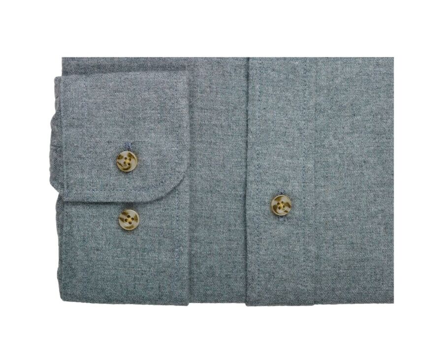 Chemise flanelle Vert Tilleul - Poche poitrine - ALEXANDER
