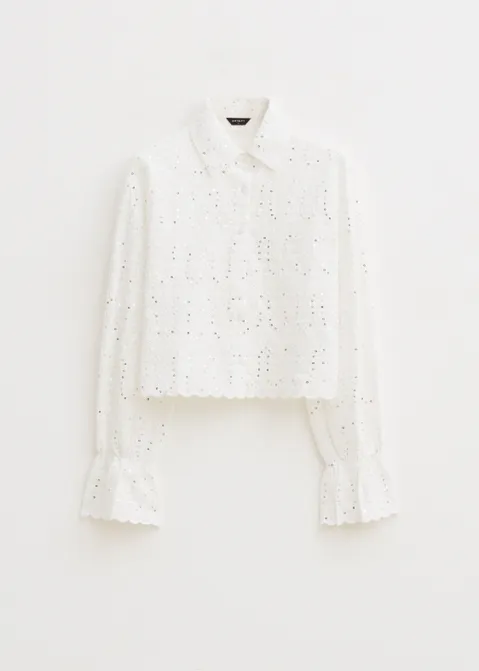 Broderie blouse wit (WIT)