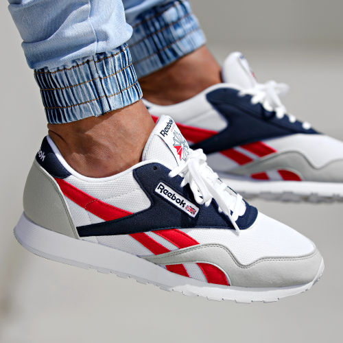 Baskets Classic Nylon GW8357 White Vector Navy Prince Red