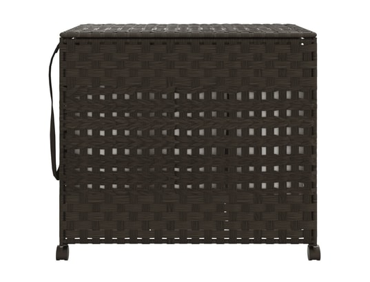 VIDAXL - Panier à linge avec roulettes marron foncé 66x35x60 cm
