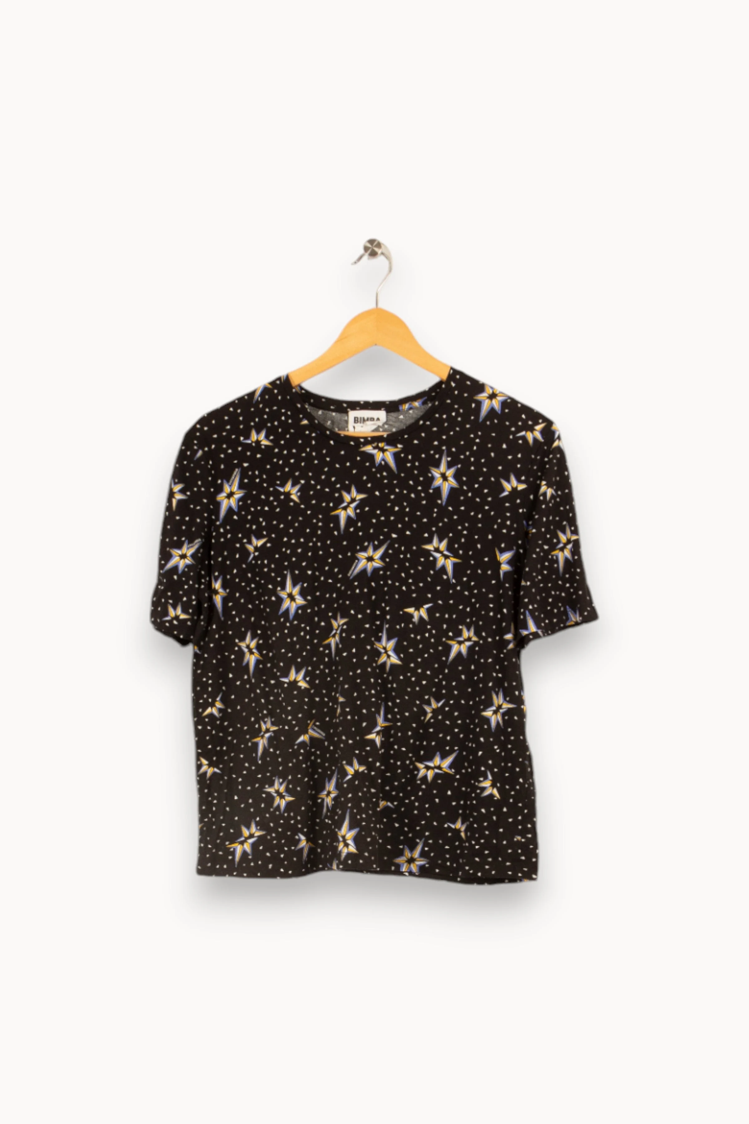 Tshirt noir à motifs | Noir