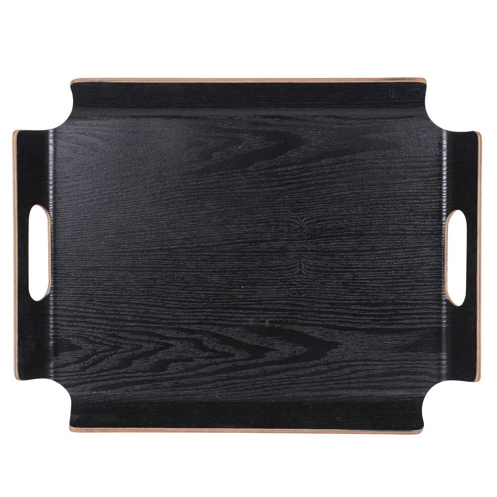 Plateau rectangle no angle 44,5x33,5 cm noir Table passion