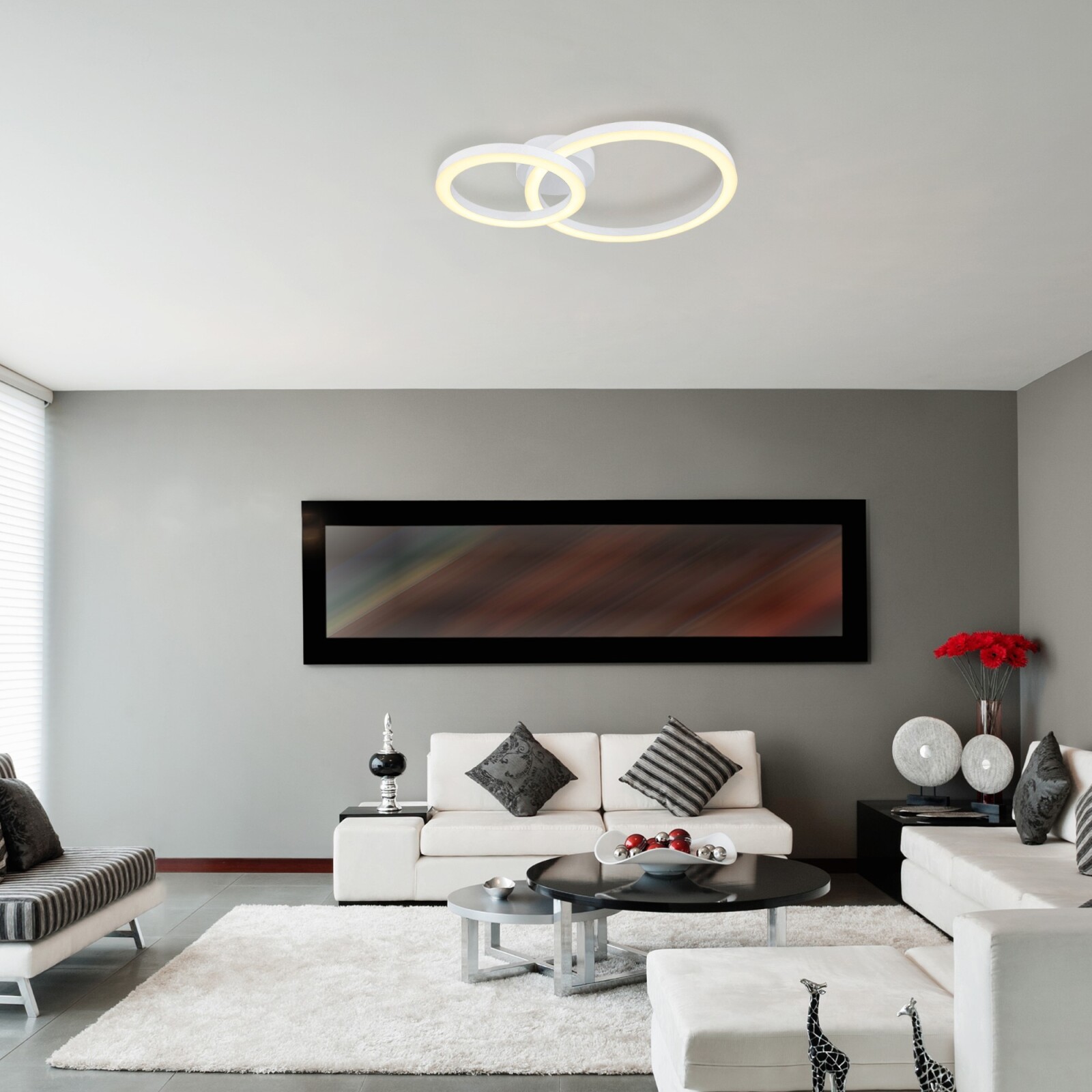 LED-Deckenleuchte - weiß matt - 42 cm