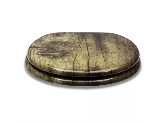 Siège de toilette abattant effet bois marron 43.6 x 37.7 x 43.6 cm 19_0000708